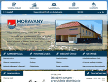 Tablet Screenshot of obecmoravany.sk